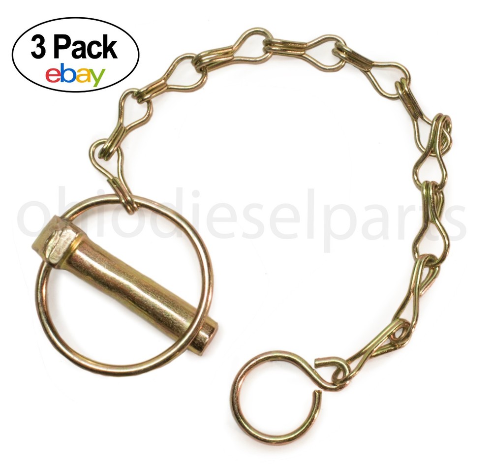 Linch Lynch Pin Ring 7/16” x 1-3/4” w/ Chain Hook Sparex S.148 (PACK of 3)