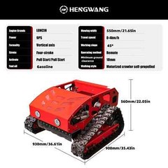 Remote control automatic lawn mower 9hp 45° climbing adjustable mowing height