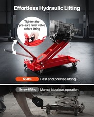 Low Profile Floor Jack,2200 lbs / 1 Ton Lifting Capacity Telescoping Transmissio