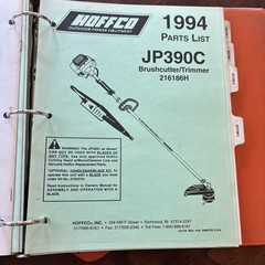 Vintage Hoffco dealer service binder manual. Many models included!