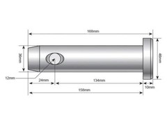 Heavy Duty Lower Link Pin 1-7/16″ x 5-9/32″ Cat. 3 EPD Plated