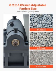 VEVOR Jaw Crusher 6.10 x 5.12 inch Feed Size Stone Rock Crushing Machine 220V