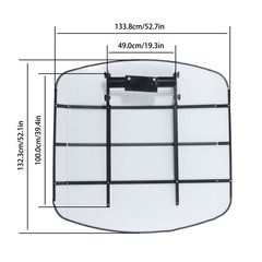 52″ X 52″ White For John Deere 2″ x 2″ or 2″ x 3″ ROPS Tuff Top Tractor Canopy
