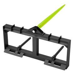 49″ Hay Spear W/2pcs 17″ Stabilizer Spears Spike Fork | 3000lbs Quick Attach