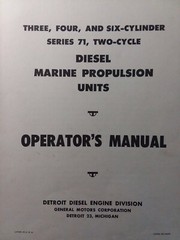 GM Detroit Marine Propulsion series 71 Diesel Engines Owner & Maintenance Manual