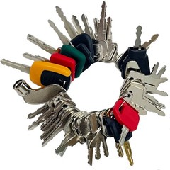 41 Heavy Equipment Key Set for Cat Komatsu JCB Volvo Kubota Bobcat JLG Terex
