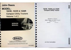 John Deere 1023E 1025R 1026R Tractor Service Repair Manual Compact