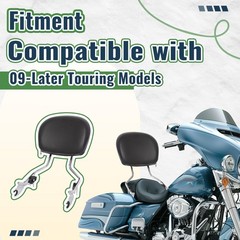 09-24 Touring Road King Electra Glide CVO Ultra Limited Sissy Bar Pad Chrome