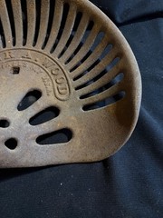 #22 CAST IRON Tractor Implement Seat WALTER A WOOD Hoosick Falls New York USA