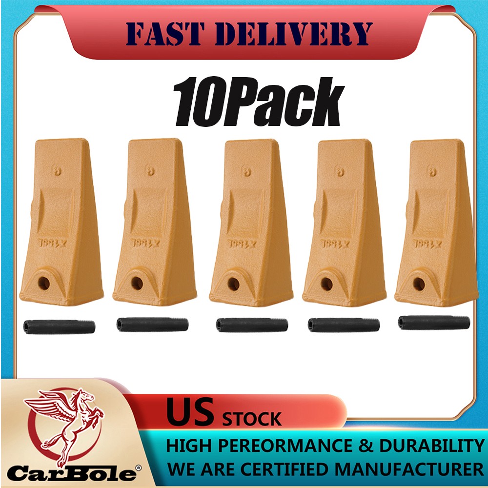 (10) X156L Long Bucket Teeth + 156PN Long Pins Kit for Hensley Style X156
