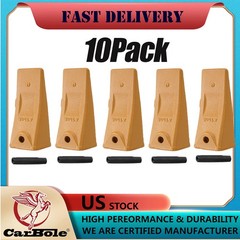 (10) X156L Long Bucket Teeth + 156PN Long Pins Kit for Hensley Style X156