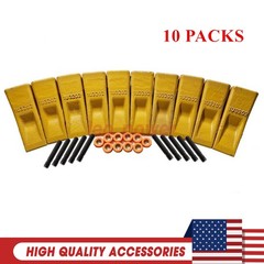 1U3202 Bucket Teeth with Pins 8E6208 Retainers 8E6209 for J200 Series – 10 Pack