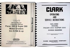 Clark Pacer Grader Service Owners Manual 300 Super 300