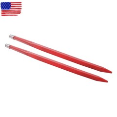 2Pcs 49″ Hay Spike Bale Spears 4500lb Cap Each Skid Steer Attachments Tractor