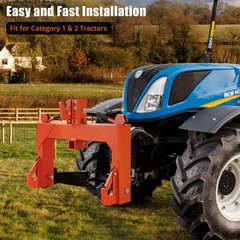 3000LBS Steel 3 Point Quick Hitch W/ 2″ Receiver Hitch For Cat 1 & 2 Tractors