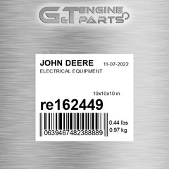 RE162449 ELECTRICAL EQUIPMENT fits JOHN DEERE (New OEM Open Box)