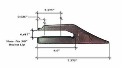 2 – Bobcat Style Skid Steer, Mini Ex Bucket Unitooth – 6684447