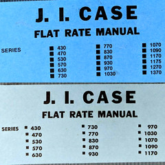 LOT of 2 I&T Flat Rate Manuals J.I. CASE Tractors Labor Hours JI 1973 & 1977 8M