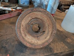 Allis Chalmers WD WD45 45 tractor Orignl AC main engine motor crankshaft pulley