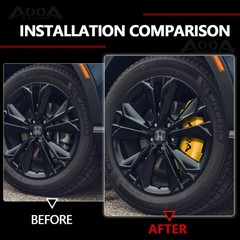 Yellow Black Caliper Covers Front Rear Kit Honda CR-V 2020-2026 Hybrid Aluminum