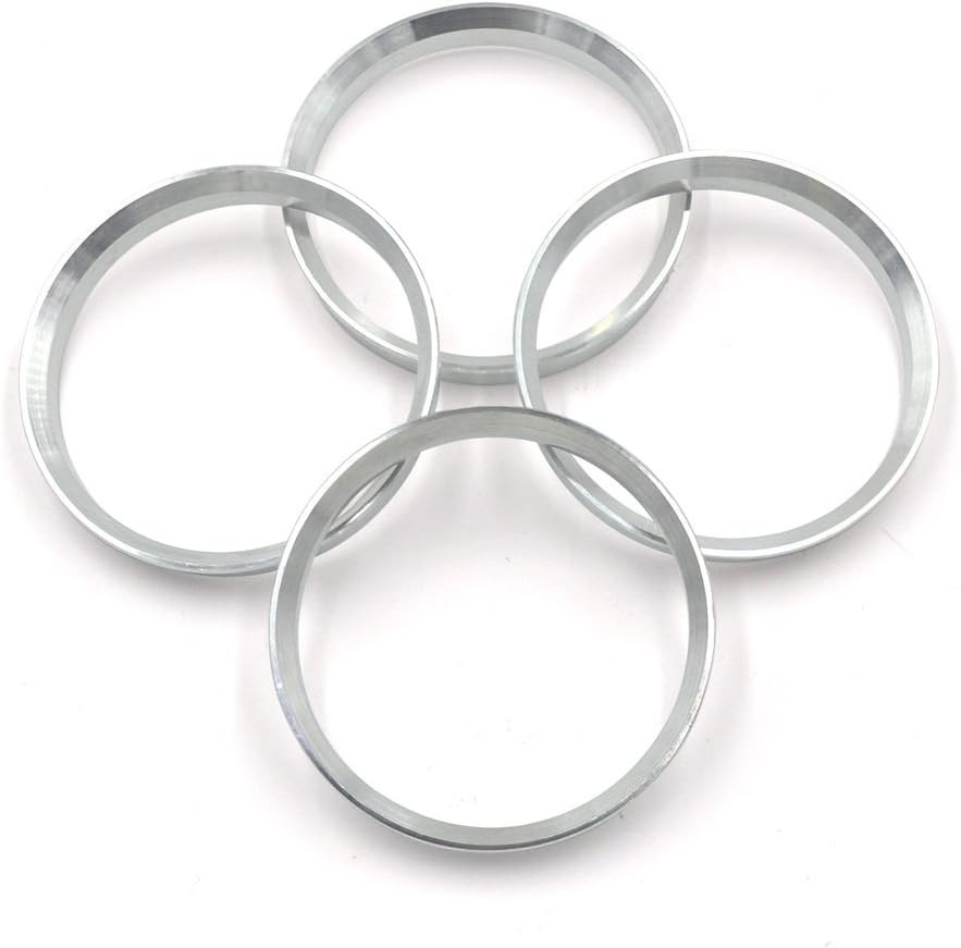 73.1mm to 67.1mm Hub Centric Rings Aluminum Silver for Hyundai Kia Mazda 4 Pack