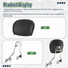 09-24 Touring Road King Electra Glide CVO Ultra Limited Sissy Bar Pad Chrome