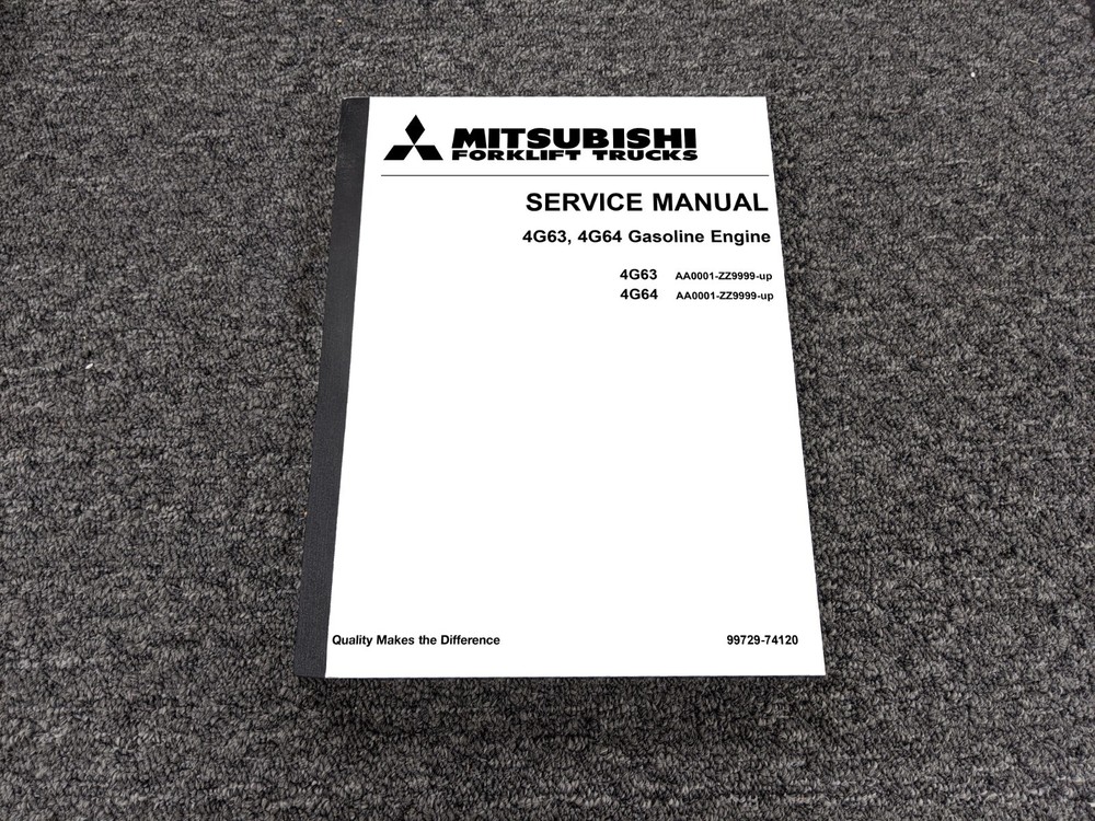 Mitsubishi 4G63 4G64 Gas Engine Shop Service Repair Manual SN AA0001-ZZ9999-Up
