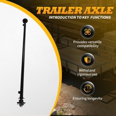 5 Lug Trailer Axle 3500 lbs 89 inch Hubface 74 inch Spring Center 5 * 4.5 Bol…