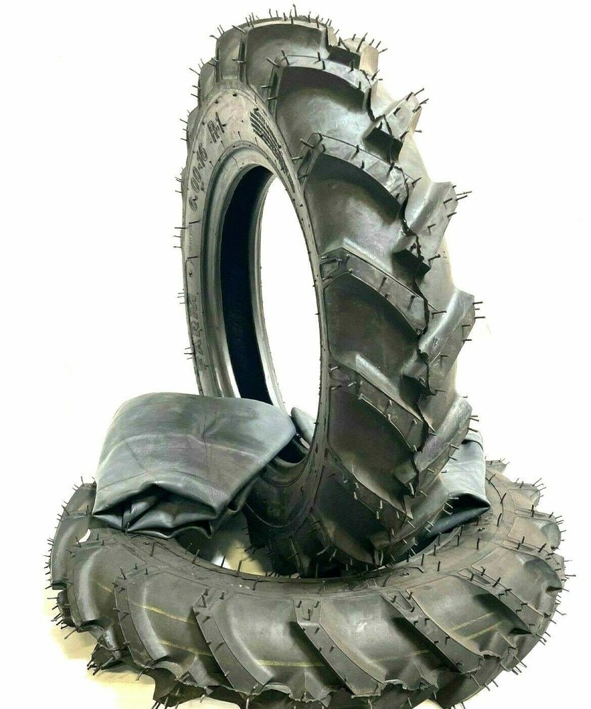 TWO 5.00-15 Lug I-3 Traction Implement Tires &Tubes 6 ply Hay Rakes 500×15