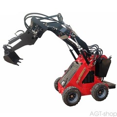 AGT Single Arm Backhoe Bucket Attachment for Mini Skid Steer Loaders M-DRG