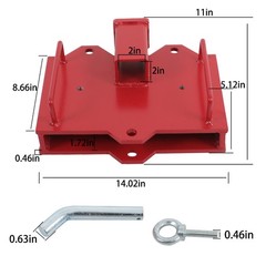 2 inch Forklift Hitch Adapter Tow Hitch Attachment Adapter for Dual Pallet Forks