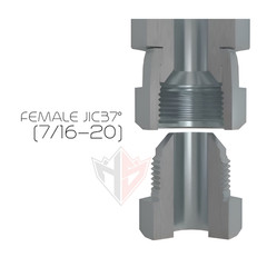 1/4” Hydraulic Hose Assembly – #4 JIC Male End x Female JIC End – 6000PSI