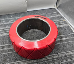 Raymond 1060703/003 Polyurethane Tire 2 X 4.50 X 8 Flat Diamond Thread Red