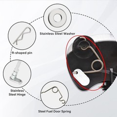 Fuel Door Hinge Pin Gas Cap Spring Fix for Ford F150 2015-2024 Loose Door Repair