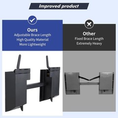 9.8” Adjustable Universal Skid Steer Quick Tach Conversion Adapter Plate 4000lb
