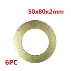 6pc 50mm x80mm x2mm Bucket Pin Shim Iron Excavator Skid Steer For Komatsu