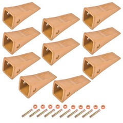 10x 1U3202 Bucket Teeth w/ Pins 8E6208 Retainers 8E6209 Fits for CAT J200 Series