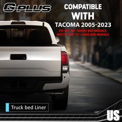 5FT Truck Bed Mat Liner Fit for 2005-2023 Toyota Tacoma Double Cab All Weather