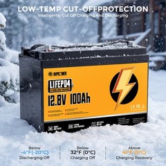 100Ah LiFePO4 Lithium Battery 12V Deep Cycles RV Marine Trolling Motors Off-grid