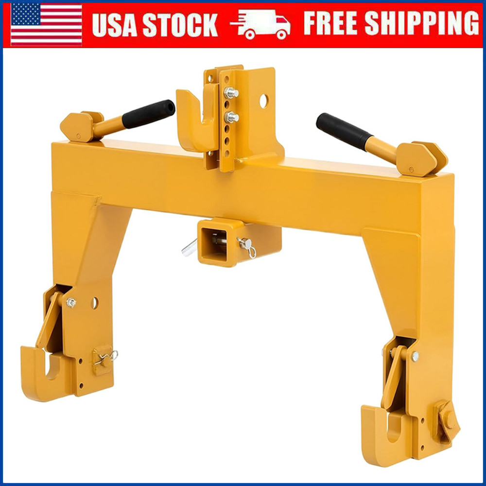 3 Point Quick Hitch for Cat 1 Tractors Attachments W/ 2″ Receiver Hitch 3000 LBS
