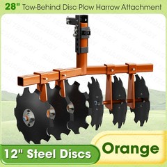 28″ Cut Heavy Duty Width Disc Plow Harrow With Universal 2″ Receiver Mount NEW