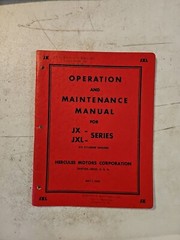 Hercules Motors Corporation JX & JXL ENGINES Operation & Maintenance Manual