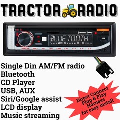 Direct Plug & Play Tractor Radio John Deere, JCB McCormick CD Bluetooth USB AUX