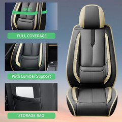 Toyota FJ Cruiser Seat Covers 2007-2014 Waterproof Leather Full Set Black Beige
