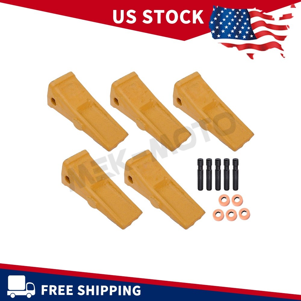 5×1U3202 Bucket Teeth with Pins 8E6208 Retainers 8E6209 for CAT J200 Series