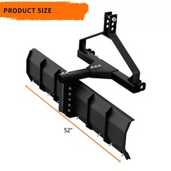 52″ Width CAT-0 & Cat 1 Rear Grading Blade for Driveway Leveling Heavy Scraping