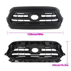 Front Bumper Grille Grill Matte Black Replacement for Tacoma 2016-2021 TO1200407