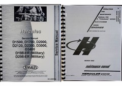 Hercules Engine Service Repair Manual D 1500 1700 – 3000 3400 D198-ER D298-ER
