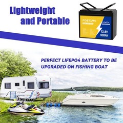 NEW 12V 100Ah LiFePO4 Lithium Battery 1280Wh Built-in 100A BMS 8000+ Cycle Deep