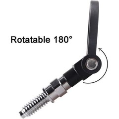 Universal Car Front Bumper Screw-on Tow Hook Aluminum 16mm Tow Hook Front Black